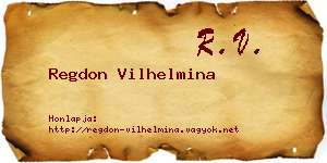 Regdon Vilhelmina névjegykártya